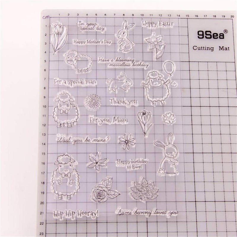 Arrietty Easter Day Mother Day Birthday Clear Stamps for Card Making or Journals, Bunny Rabbit Sheep Rubber Stamps for Journals Scrapbooking Album Decoration - Image 4